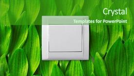  Presentation with light green - Presentation with toggle - light switch on green leaves background and a forest green colored foreground