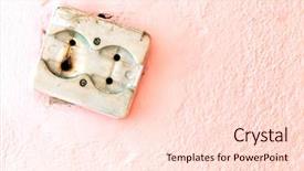  Presentation with power - Presentation design featuring toggle - old vintage power source background and a  colored foreground