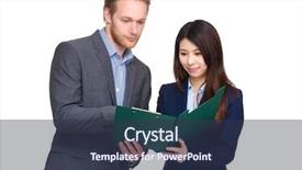  Presentation with man joined woman - Slide deck enhanced with togther - business man and woman looking background and a tawny brown colored foreground