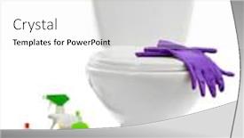  Presentation with toilet - Presentation design with candy crush - chocolate cream background background and a tawny brown colored foreground