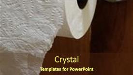  Presentation with toilet - Slide deck consisting of toilet-paper-dispenser-in-bathroom background and a tawny brown colored foreground