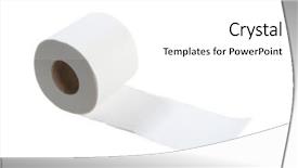  Presentation with toilet - Slides featuring toilet paper isolated on white background and a white colored foreground