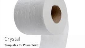  Presentation with toilet - PPT theme having toilet-paper-isolated-on-white background and a white colored foreground