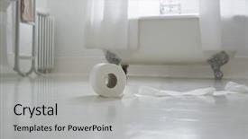  Presentation with toilet - Cool new presentation theme with toilet paper on bathroom floor backdrop and a  colored foreground