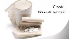  Presentation with watercolor paper texture white art - Slide deck consisting of toilet paper on white background background and a  colored foreground