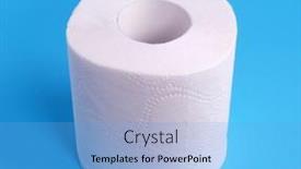  Presentation with toilet - Slides having toilet-paper-roll-on-blue background and a light blue colored foreground