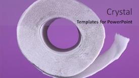  Presentation with toilet - Presentation featuring toilet-paper-roll-on-color background and a light blue colored foreground