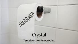 Presentation with toilet - PPT layouts having toilet paper roll with diarrhea background and a light gray colored foreground