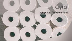  Presentation with covid coronavirus - Presentation design featuring toilet-paper-rolls-background-top background and a light gray colored foreground