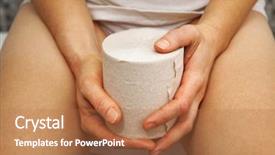  Presentation with helping others two hands woman - Cool new presentation theme with toilet roll in hands backdrop and a coral colored foreground