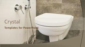  Presentation with toilet - Amazing presentation theme having toilet sanitary sink or bowl and bidet sower backdrop and a soft green colored foreground