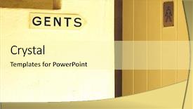  Presentation with toilet - Colorful PPT layouts enhanced with toilet sign backdrop and a blonde colored foreground