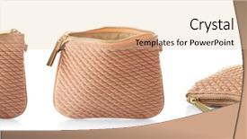  Presentation with cosmetic - Presentation theme enhanced with toiletry - stylish cosmetic bag on white background and a lemonade colored foreground