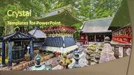  Presentation with ancient japan - Presentation design enhanced with tokugawa shogunate which ruled japan background and a tawny brown colored foreground