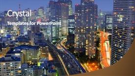  Presentation with tokyo - PPT layouts with tokyo cityscape in minato ward background and a ocean colored foreground