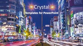  Presentation with kabuki - PPT theme with tokyo-december-29-billboards background and a ocean colored foreground