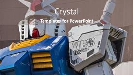  Presentation with anniversary - Audience pleasing slide deck consisting of tokyo-february-7-gundam-mobile backdrop and a gray colored foreground