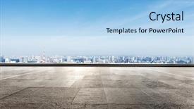  Presentation with blue marble - Slides enhanced with tokyo in blue cloud sky background and a light blue colored foreground