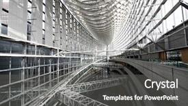  Presentation with forum - Colorful theme enhanced with tokyo international forum backdrop and a dark gray colored foreground