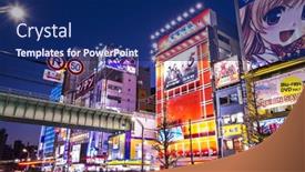  Presentation with computer games - Slide deck with colored pencils drawing line isolated background and a light gray colored foreground