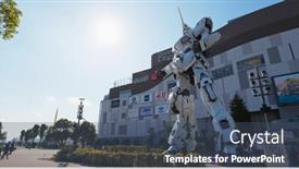  Presentation with unicorn - Cool new presentation with tokyo-japan-30-june-2019 backdrop and a ocean colored foreground