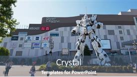  Presentation with unicorn - Theme having tokyo-japan-30-june-2019 background and a ocean colored foreground