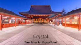  Presentation with tokyo - Presentation theme with tokyo-japan-at-senso-ji background and a coral colored foreground