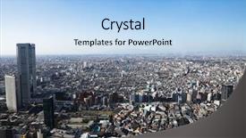  Presentation with bird eye view - Slides consisting of tokyo japan bird's eye view background and a light blue colored foreground