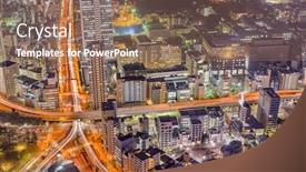  Presentation with tokyo - Presentation theme consisting of tokyo-japan-cityscape-over-roppongi background and a violet colored foreground