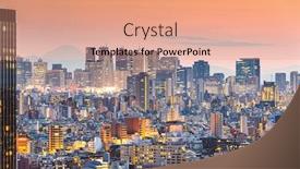  Presentation with tokyo - Audience pleasing slide deck consisting of tokyo-japan-cityscape-with-shinjuku backdrop and a coral colored foreground