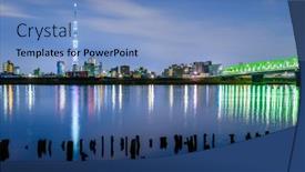  Presentation with tokyo - Theme having tokyo-japan-cityscape background and a light blue colored foreground