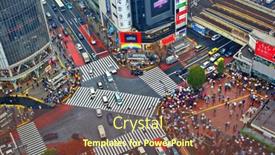  Presentation with shibuya crossing - Cool new slide set with tokyo-japan-december-15-2012 backdrop and a tawny brown colored foreground