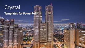  Presentation with building houses - Cool new PPT theme with tokyo-japan-december-22-2012 backdrop and a navy blue colored foreground