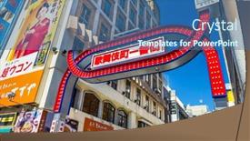  Presentation with kabuki - Slide deck featuring tokyo-japan-march-15-2014 background and a ocean colored foreground