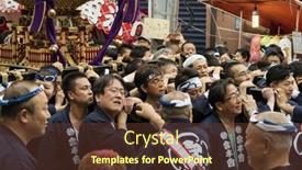  Presentation with shinto - PPT theme featuring tokyo-japan-may-14-2017 background and a tawny brown colored foreground