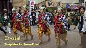  Presentation with traditional japan - Beautiful presentation theme featuring tokyo-japan-may-14-2017 backdrop and a violet colored foreground