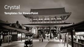  Presentation with historical architecture - PPT theme enhanced with tokyo-japan-may-15-historical background and a gray colored foreground