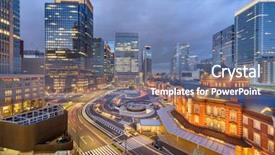  Presentation with international space station over - Slide set featuring tokyo japan skyline over tokyo background and a ocean colored foreground