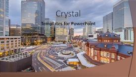  Presentation with tokyo - Colorful slides enhanced with tokyo-japan-skyline-over-tokyo backdrop and a light blue colored foreground