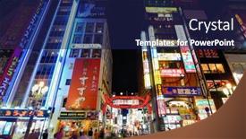  Presentation with kabuki - PPT theme with tokyo-july-4-kabuki-cho background and a navy blue colored foreground