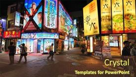  Presentation with kabuki - Presentation enhanced with tokyo-july-4-kabukicho background and a tawny brown colored foreground