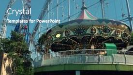  Presentation with amusement ferris wheel - Theme consisting of tokyo-may-2016-carousel-ferris background and a teal colored foreground