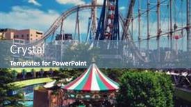  Presentation with amusement ferris wheel - Colorful slide deck enhanced with tokyo-may-2016-carousel-ferris backdrop and a seafoam green colored foreground
