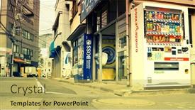  Presentation with vending machine - Colorful slide deck enhanced with tokyo-may-2016-small-lane backdrop and a yellow colored foreground