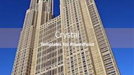  Presentation with metropolitan - Presentation theme enhanced with tokyo metropolitan government building background and a coral colored foreground