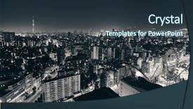 Presentation with urban neighborhoods - PPT layouts featuring tokyo skytree and urban skyline background and a tawny brown colored foreground