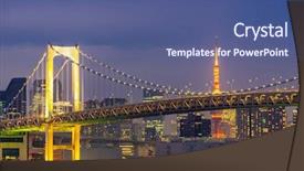  Presentation with tokyo - Audience pleasing PPT theme consisting of tokyo sunset with tokyo tower backdrop and a ocean colored foreground