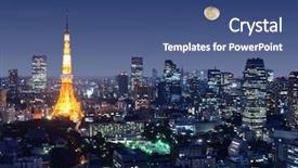  Presentation with tokyo - Audience pleasing presentation theme consisting of tokyo tower in minato ward backdrop and a ocean colored foreground