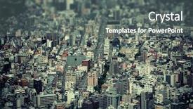  Presentation with tokyo - Cool new PPT theme with tokyo-urban-rooftop-view-background backdrop and a gray colored foreground