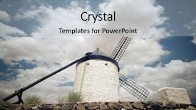  Presentation with texas windmill - Beautiful slides featuring quixote - windmill in consuegra toledo province backdrop and a  colored foreground